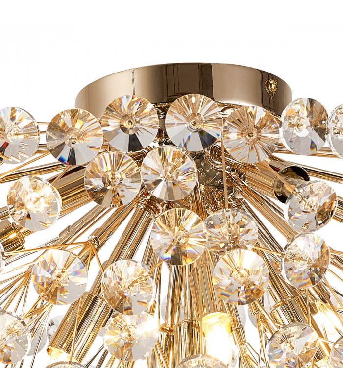 Salisbury Ceiling Lamp 50cm 11 Light G9 French Gold Crystal-5