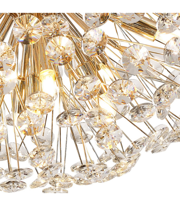 Salisbury Ceiling Lamp 50cm 11 Light G9 French Gold Crystal-6