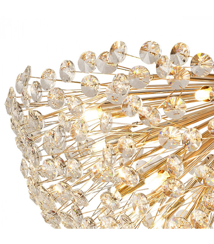 Salisbury Ceiling Lamp 80cm 21 Light G9 French Gold Crystal-5