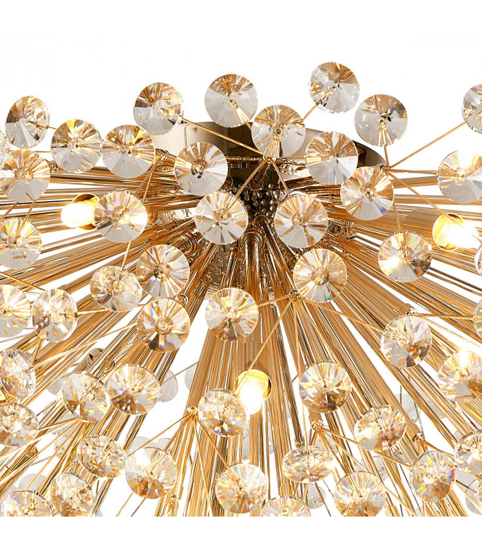 Salisbury Ceiling Lamp 80cm 21 Light G9 French Gold Crystal-6