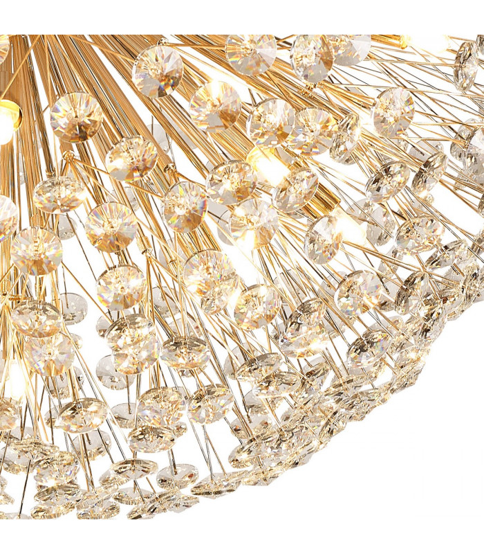 Salisbury Ceiling Lamp 80cm 21 Light G9 French Gold Crystal-7