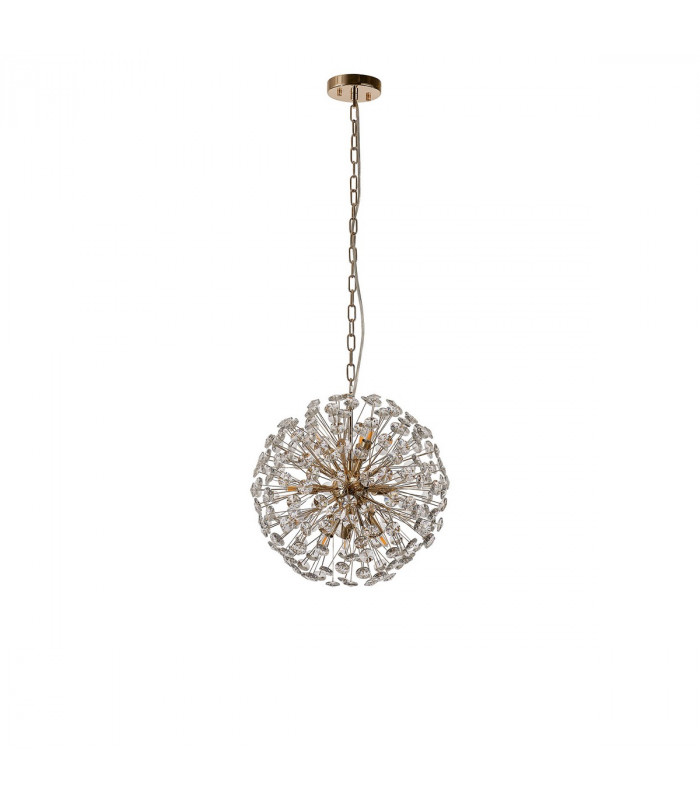 Salisbury Ceiling Pendant 40cm Sphere 9 Light G9 French Gold Crystal-4