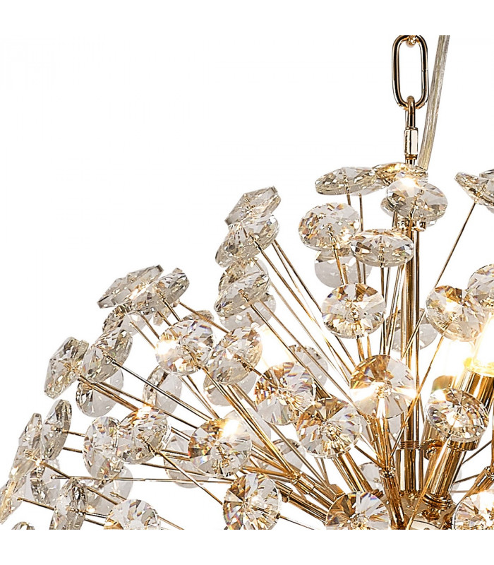 Salisbury Ceiling Pendant 40cm Sphere 9 Light G9 French Gold Crystal-6