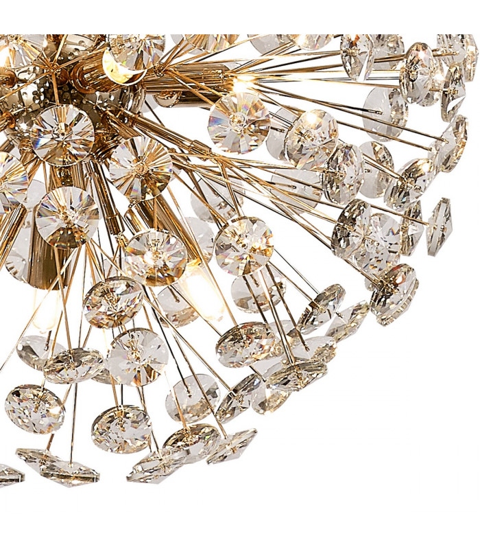 Salisbury Ceiling Pendant 40cm Sphere 9 Light G9 French Gold Crystal-8