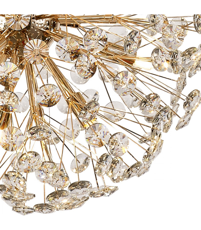 Salisbury Ceiling Pendant 50cm Sphere 12 Light G9 French Gold Crystal-8