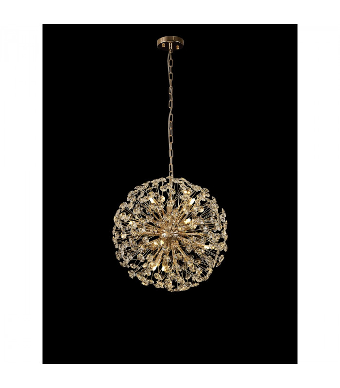 Salisbury Ceiling Pendant 50cm Sphere 12 Light G9 French Gold Crystal-9
