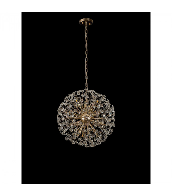 Salisbury Ceiling Pendant 50cm Sphere 12 Light G9 French Gold Crystal-10