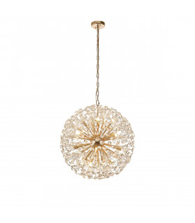 Salisbury Ceiling Pendant 60cm Sphere 16 Light G9 French Gold Crystal-1