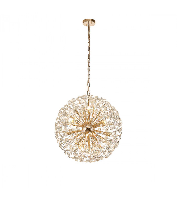 Salisbury Ceiling Pendant 60cm Sphere 16 Light G9 French Gold Crystal-1