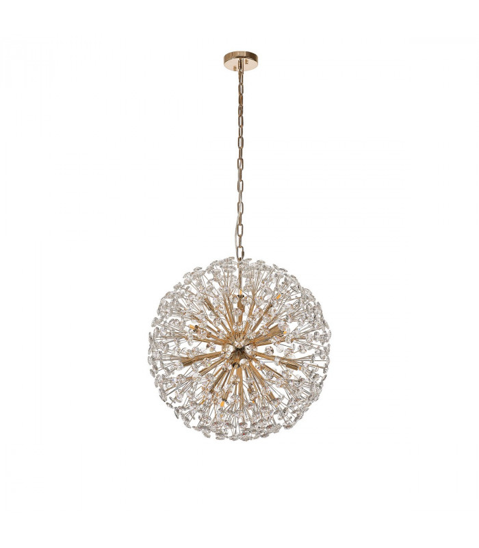 Salisbury Ceiling Pendant 60cm Sphere 16 Light G9 French Gold Crystal-4