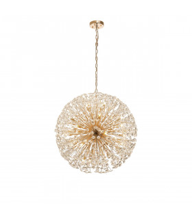 Salisbury Ceiling Pendant 80cm Sphere 24 Light G9 French Gold Crystal-1