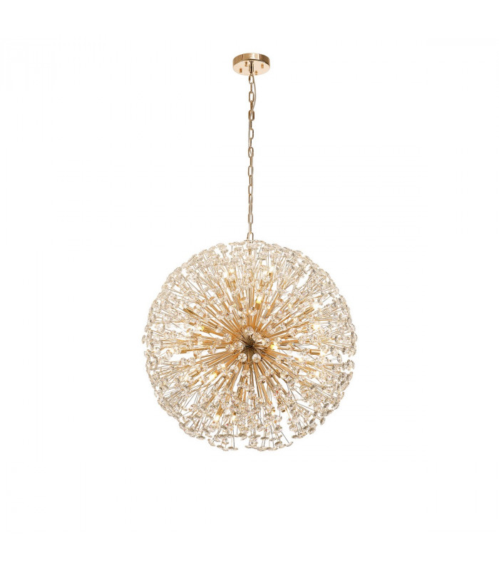 Salisbury Ceiling Pendant 80cm Sphere 24 Light G9 French Gold Crystal-1