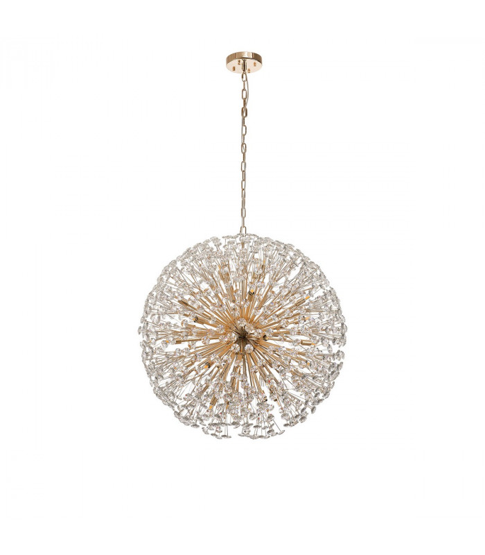 Salisbury Ceiling Pendant 80cm Sphere 24 Light G9 French Gold Crystal-4