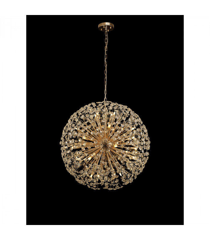 Salisbury Ceiling Pendant 80cm Sphere 24 Light G9 French Gold Crystal-9
