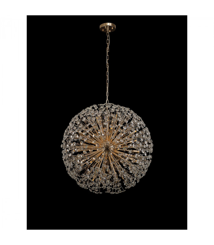 Salisbury Ceiling Pendant 80cm Sphere 24 Light G9 French Gold Crystal-10