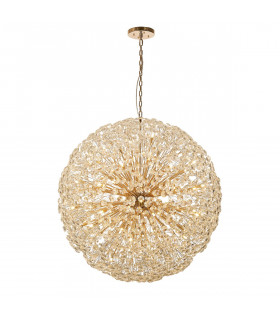Salisbury Ceiling Pendant 1.2m Sphere 64 Light G9 French Gold Crystal-1