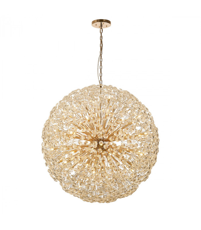 Salisbury Ceiling Pendant 1.2m Sphere 64 Light G9 French Gold Crystal-1