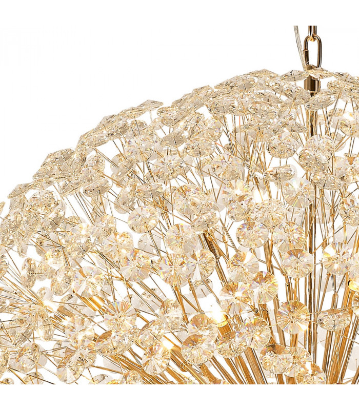 Salisbury Ceiling Pendant 1.2m Sphere 64 Light G9 French Gold Crystal-6