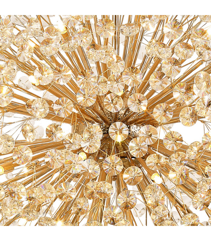 Salisbury Ceiling Pendant 1.2m Sphere 64 Light G9 French Gold Crystal-7