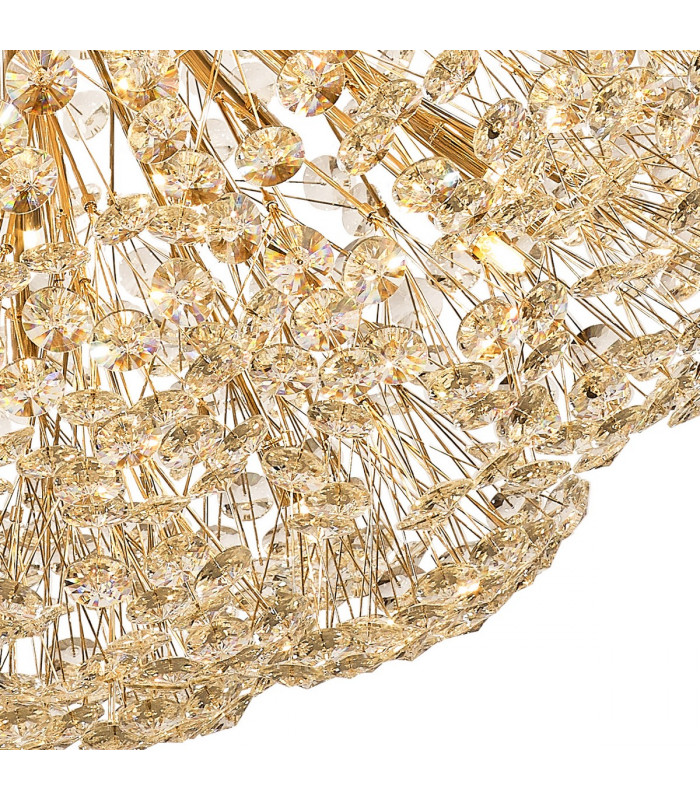 Salisbury Ceiling Pendant 1.2m Sphere 64 Light G9 French Gold Crystal-8