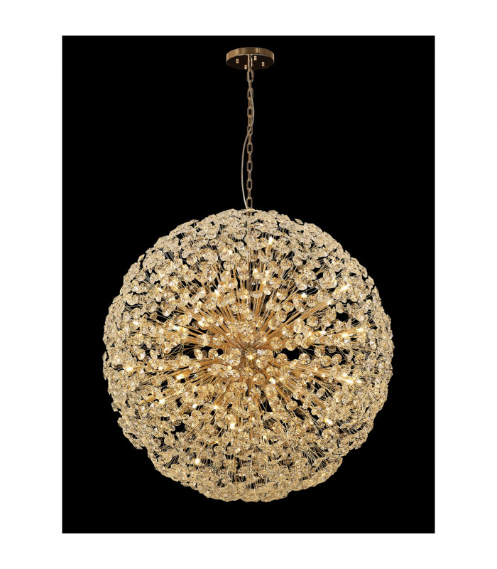 Salisbury Ceiling Pendant 1.2m Sphere 64 Light G9 French Gold Crystal-9