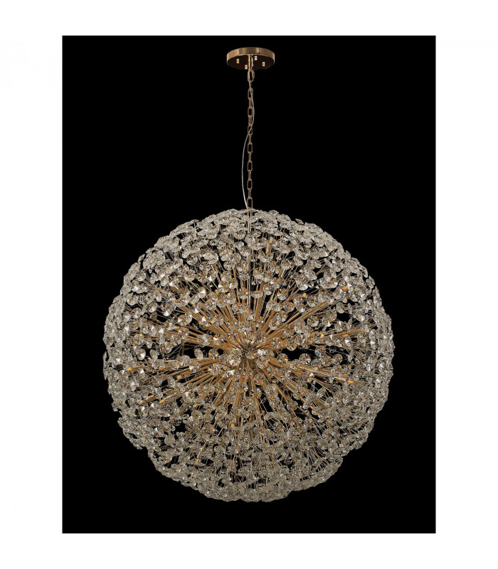 Salisbury Ceiling Pendant 1.2m Sphere 64 Light G9 French Gold Crystal-10