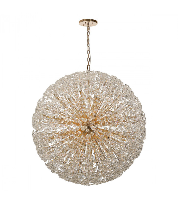 Salisbury Ceiling Pendant 1.5m Sphere 84 Light G9 French Gold Crystal-4
