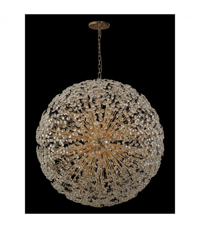 Salisbury Ceiling Pendant 1.5m Sphere 84 Light G9 French Gold Crystal-10
