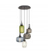 Yorktown 2.5m 5 Light Round With Multiple Shades & Colours 5 Light E27 Matt Black-1