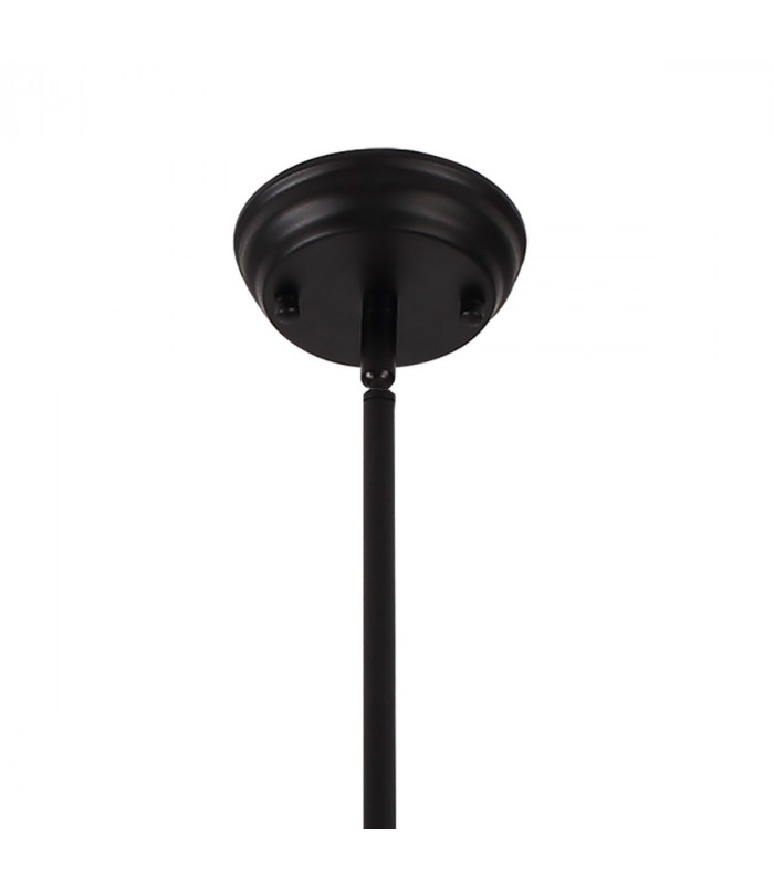 Worcester 3 Light Linear Ceiling Pendant E27 With 30cm Tiffany Shade Matt Black Blue Clear Crystal-7