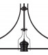 Worcester 3 Light Linear Ceiling Pendant E27 With 30cm Tiffany Shade Matt Black Blue Clear Crystal-8