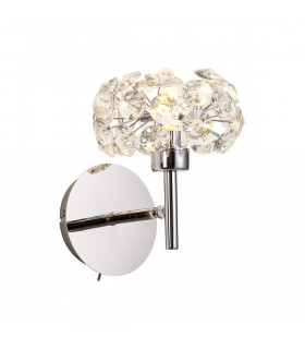 Salisbury Adjustable G9 Switched Wall Lamp With Polished Chrome And Crystal Shade-1