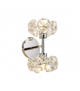 Salisbury 2 Light G9 Switched Up Down Wall Lamp With Polished Chrome And Crystal Shade-1