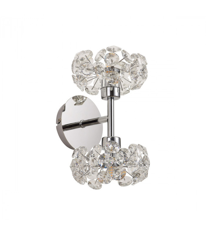 Salisbury 2 Light G9 Switched Up Down Wall Lamp With Polished Chrome And Crystal Shade-4