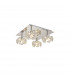 Salisbury Square 4 Light G9 40cm Flush Light With Polished Chrome Square And Crystal Shade-1