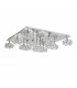 Salisbury Square 13 Light G9 Flush Light With Polished Chrome Square And Crystal Shade-7