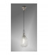 Yorktown Ceiling Pendant E27 With 20cm Almond Ribbed Glass Clear Polished Nickel Matt Black-3