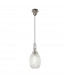 Yorktown Ceiling Pendant E27 With 20cm Almond Ribbed Glass Clear Polished Nickel Matt Black-5