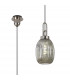 Yorktown Ceiling Pendant E27 With 20cm Almond Ribbed Glass Smoked Polished Nickel Matt Black-1