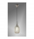 Yorktown Ceiling Pendant E27 With 20cm Almond Ribbed Glass Champagne Polished Nickel Matt Black-3