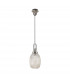Yorktown Ceiling Pendant E27 With 20cm Almond Ribbed Glass Champagne Polished Nickel Matt Black-4