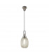 Yorktown Ceiling Pendant E27 With 20cm Almond Ribbed Glass Champagne Polished Nickel Matt Black-5