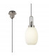 Yorktown Ceiling Pendant E27 With 20cm Almond Ribbed Glass Opal Polished Nickel Matt Black-1