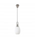 Yorktown Ceiling Pendant E27 With 20cm Almond Ribbed Glass Opal Polished Nickel Matt Black-4