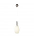 Yorktown Ceiling Pendant E27 With 20cm Almond Ribbed Glass Opal Polished Nickel Matt Black-5