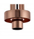 Yorktown Ceiling Pendant E27 With 20cm Almond Ribbed Glass Clear Copper Matt Black-8