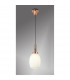 Yorktown Ceiling Pendant E27 With 20cm Almond Ribbed Glass Opal Copper Matt Black-3