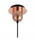 Yorktown Ceiling Pendant E27 With 20cm Almond Ribbed Glass Opal Copper Matt Black-6