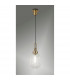 Yorktown Ceiling Pendant E27 With 20cm Almond Ribbed Glass Clear Brass Gold Matt Black-3