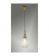 Yorktown Ceiling Pendant E27 With 20cm Almond Ribbed Glass Champagne Brass Gold Matt Black-3